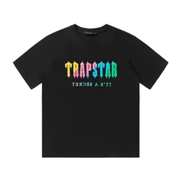 227 T-Shirts Herren Sommer Trapstar T-Shirt Regenbogen Handtuch Stickerei Dekodierung Männer Frauen T-Shirt Männer Schwarz Weiß Rundhals-T-Shirts s