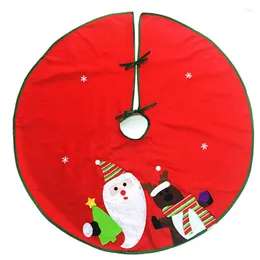 Juldekorationer 90 cm trädkjol Icke-vävt tyg Santa Claus älg Home Market El Party Outdoor CKG115