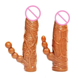 Masajeador de juguetes sexuales Eusable Los más nuevos anillos de cristal para el pene Productos para adultos Ampliación de la extensión de las mangas del pene para hombres 20re