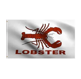 Lobster Advertising Store Message Commercial Business Flag 3X5 Ft Foot 100 Polyester 100D Flag UV Resistant1428034