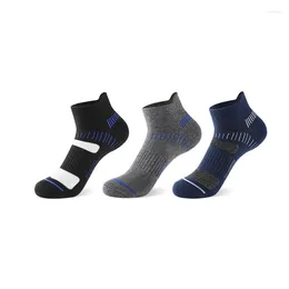 Men's Socks 3 Pairs AnkleThick Knit Sports Sock Spring Outdoor Fitness Breathable Quick Dry Wear-resistant Short Running