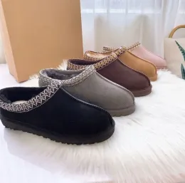 Kostka zima dobra designerka futrzane towary śniegu Tasman Slipper Flat Heel Puszysty muły prawdziwe skórę Australia gadżety dla kobiety botki 35-44 EUR