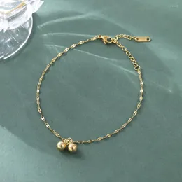 Anklets 2023トレンディな夏のアンクレットブレスレットボールペンダント女性ビーチアクセサリーサンダルフットファッションジュエリーチャーム