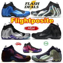 Ciemny neon Royal 1 Flightposite Basketball Buty Bakłażan z włókna węglowego Jason Kidd Maverick Hoop Dreams Get Metallic Gold Black Black Mist Mist Sneakres