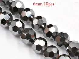 Perles FLTMRH en pierre naturelle, hématite à facettes pour la fabrication de bijoux, entretoise