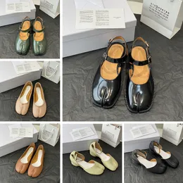 Maisons Margiela Tabi Ballerina bute kobiety luksus designerski sandałowy pół swobodny buty ballef płaska skórzana pięta poślizg na butach jagniąt taniec taniec 35-40