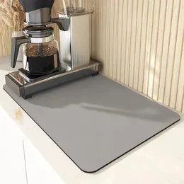 Carpets Kitchen Dish Drying Mat Absorbent Drain Pad Rugs Coffee Drainer Bar Cup Bottle Placemat Tableware Tapis Cuisine