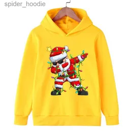 Men's Hoodies Sweatshirts Santa Claus Children's Sweatshirts Christmas Brand Clothing Baby Boys Girls Long Sleeve Pullover Toddler Sweater Hoodies Clothes L231