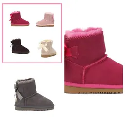 Botas infantis Botas de neve infantis Botas pré-escolares de inverno Botas clássicas Super Mini Botas para meninos Botas de pele infantil Botas infantis para meninas com laços006