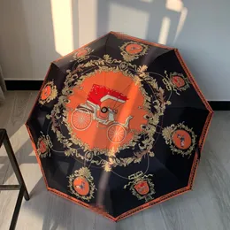 Prosty pełnoprzestrzenny 3-krotny parasol winylowa powłoka Parasol anty-UV Parasol Słońce Słońce Deszcz i podwójne użytkowanie deszczu