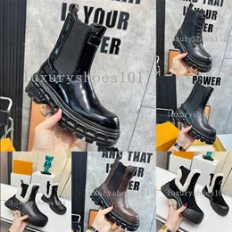 Ruby Flat Bottomed Record Record Boots Designer Women High Martin Boots Boots Top Top Layer Boots Middle Boots Black Brown Fashion Boots