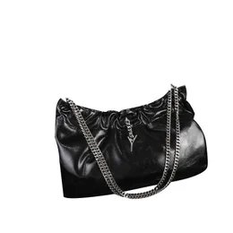 Цепочка в форме облака Дизайнерская сумка для подмышек Женские дизайнерские сумки на ремне Плиссированная кожа Небольшой кошелек для подмышек Роскошные сумки-тоут Винтажная модная женская сумка-тоут
