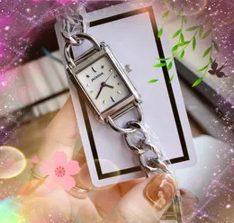 Модные маленькие прямоугольные циферблаты с кварцевыми батарейками, женские популярные часы-браслет из нержавеющей стали, деловые повседневные супер яркие водонепроницаемые милые часы, подарки