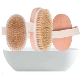 Cleaning Brushes Bath Brush Dry Skin Body Soft Natural Bristle SPA The Wooden Shower Without Handle Fast Delivery C0525P149928970