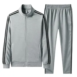 Mens Tracksuits Sportswear Set Moletom Com Zíper Jaqueta Casual e Calças Marca Primavera Outono 2 Peças 231031