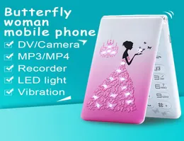 D11 작은 만화 듀얼 SIM 카드 터치 스크린 휴대폰 MP3 MP4 레코더 여자 아이 여자 여자 귀여운 미니 모빌 폰 꽃 5704935