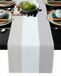 Bordslöpare Luxury Table Runner Stripes Line Rectangle Mönster Födelsedagsfest El Dining Table Högkvalitativ bomull och linne bordsduk 231101