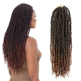 18" vorgefertigte Wasserwelle für Passion Twist Hair Kanekalon Ombre Blonde Bulk Hair Pre Twist Passion Twist Crochet Hair