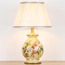 Lampy stołowe ceramiczna chińska lampa klasyczna amerykańska fabryka hurtowa sala el żywa mała liczba pełna miedź