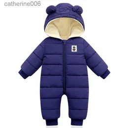 Jumpsuits LZH Baby Snowsuit niemowlę nowonarodzone ubrania Dzieci zimowy kombinezon dla chłopców dziewczęta romper dla dzieci dzieci Bożego Narodzenia 231101