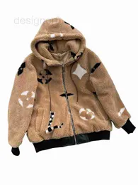 Women's Fur & Faux popular Luxury designer oversized fur coat hooded blouse sweater womens mens winter knit neck Fashion alphabet pattern khaki long sleeve IYLQ KCN0