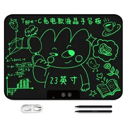 230x 23 -calowy LCD Pisanie tabletu dla dzieci graffiti z 2 długopiskami elektronicznymi tabletkami rysunkami tabletki tablica edukacyjna zabawka edukacyjna