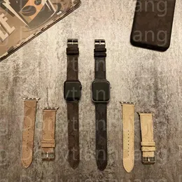 Top Designer Straps Paspty do obserwacji Apple Watch 45 mm 42 mm 38 mm 40 mm 44 mm 44 mm opaski skórzane paski bransoletka moda na rękę