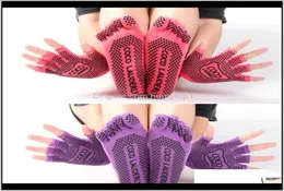 Fashion Lady Home Fitness Yoga Sock Sile Anti Slip Full Stopa Rękawiczki dla kobiet MH8VO Sports LSXVG9866319