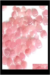 Arts And Crafts Natural Rose Quartz Shaped Pink Carved Palm Love Healing Gemstone Lover Gife Stone Crystal Heart Gems Ewf3424 Seji6567644