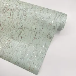 Tapeten Kostenlose Probe MYWIND Design Mint Green Silver Bottom Style Bohemian Luxury Wallpaper Großhandel Living Home Cork Wallcoverings