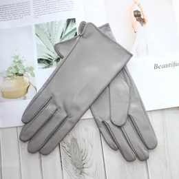Five Fingers Handschuhe Lederhandschuhe Damen Schaffell Touchscreen ungefüttert dünn Mode All-Match einfarbige Reit- und Fahrhandschuhe 231031