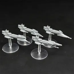 Figury zabawek akcji 4PCS Human Navy Firebird Fregria Frate Model Unpalanted Battleship Figurines Miniaturowe RPG Tabletop Games War Game 231031