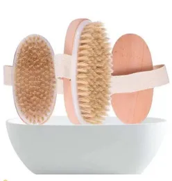 Cleaning Brushes Bath Brush Dry Skin Body Soft Natural Bristle SPA The Wooden Shower Without Handle Fast Delivery C0525P145296790