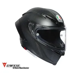 Capacetes de motocicleta de luxo AGV capacetes descobertos masculinos e femininos Pista GP-RR Sólido Matt Carbon Track Sport Race Carbon E2206WN-Z1YN