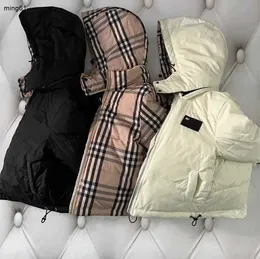 Marca crianças puffer para baixo casacos com capuz casaco meninas meninos com capuz inverno quente pato para baixo jaquetas das crianças marrom roupas de bebê