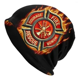 BERETS FIREMAN FIREN FIRE RESCUE FIREFIRTHER SKULLIES BEANIES CAPS 클래식 얇은 모자 가을 스프링 보닛 모자 남녀 여성 스트리트 스키 모자