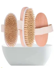 Cleaning Brushes Bath Brush Dry Skin Body Soft Natural Bristle SPA The Wooden Shower Without Handle Fast Delivery C0525P142632854