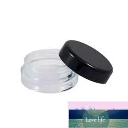 Lip Balm Containers 3G/3ML Clear Round Cosmetic Pot Jars with Black Clear White Screw Cap Classic