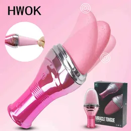 yutong HWOK Tongue Vibrator Licking Clitoris Vibrating G-spot Massage Stimulator Female Masturbator Toys for Women283J
