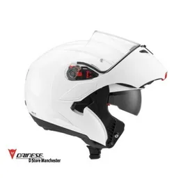 Capacetes de motocicleta de luxo AGV capacetes descobertos masculinos e femininos Compact-ST Gloss Branco Urban Touring Flip Front LWN-KCDJ