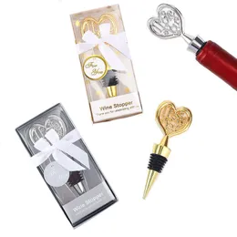 Heart Wine Stopper Bar Tool Party Favor Zinc Alloy Champagne Sealing Stopper Wedding Guest Gift