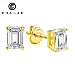 Wholesale of New Product 925 Sterling Silver 6.5mm 1.0ct Moissanite Classic Emerald Cut Stud