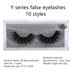 10Style utan logotyp Mink Eyelash False Eyelashes Natural Long Fake Eyelash Extension Thick Cross Faux 3D Mink Eyelashes9993185