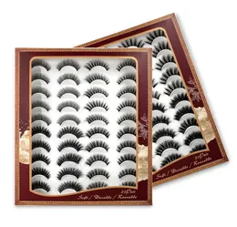 20 Pairs Per Pack 3D Faux Mink Eyelashes Natural Long Fake Lashes Eyelash Extension Make Up Tools Whole Vendors2760209