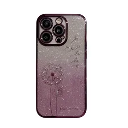 حافظة ساخرة من مسحوق الهندباء الكهربة الماس الساخنة من أجل iPhone 15 14 13 12 11 Pro Max X XS XR Plus Cover Case