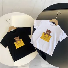 23ss child tshirt toddler tee kid designer t shirt Summer boys and girls short-sleeved T-shirt Baby personality fashion brand cartoon half-sleeved top Kids clothes