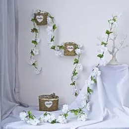 Декоративные цветы Артикация с листьями цветочная стена роттана висящая кондиционера трубопровода.