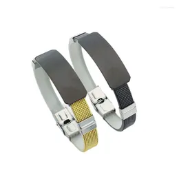 Armreif ECGIFT BR079 Personalisierte ID-Edelstahlarmbänder Kundenspezifische Baller-Armbänder mit Gravur für Männergeschenke