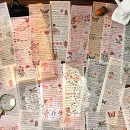 Wrap prezent Gryan 6 Prześcieradło segmentowane naklejki na taśmę ogrodową Serię tekstową Diary Scrapbooking Podręcznik