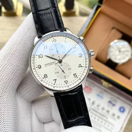 2023 Luksusowe automatyczne zegarek mechaniczny dla menpilot serie Casual Fashion Men Premium Mechanical Watch Czarny skórzany pasek na rękę